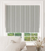 Cheltenham Stripe Fabric / Silver - Just Fabrics