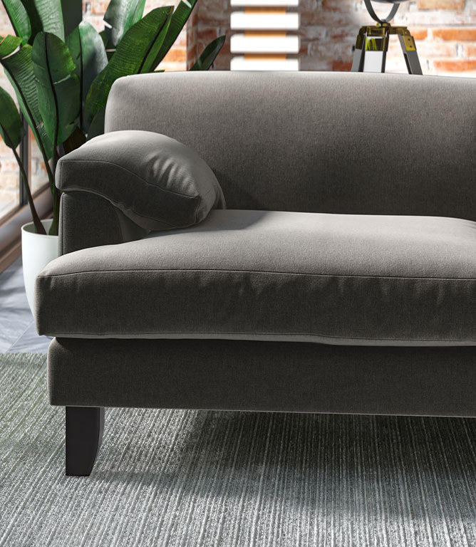 Harrow Chenille FR Fabric / Cement - Just Fabrics