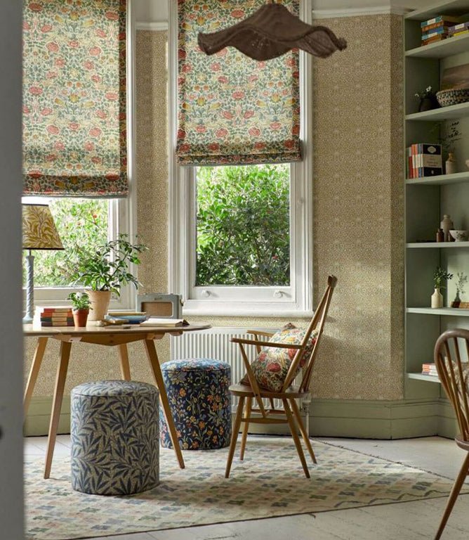 Rose Fabric / Weld / Leaf Green - Just Fabrics