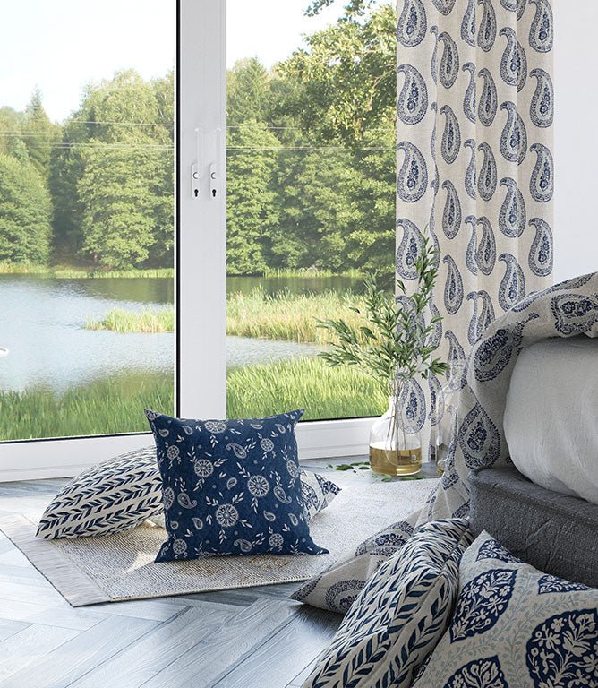 Wrenlee Fabric / Indigo - Just Fabrics