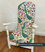 Peafowl Fabric / Teal - Just Fabrics