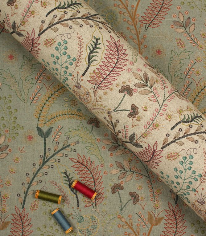 Sophie Fabric / Duck Egg - Just Fabrics