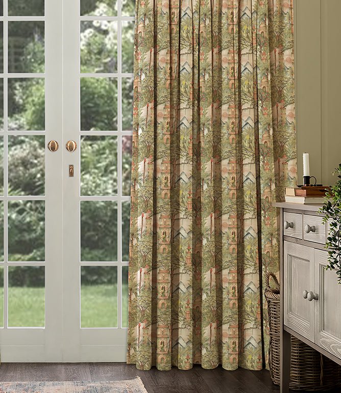 Eden Ruins Fabric / Green - Just Fabrics