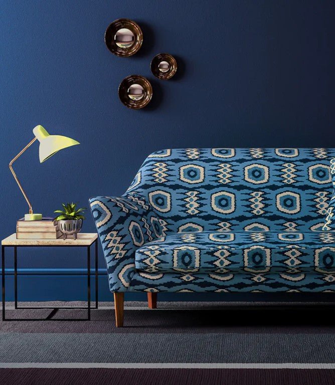 Casper Fabric / Navy - Just Fabrics