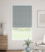 Hazel Damask Fabric / Teal - Just Fabrics