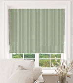 Cheltenham Stripe Fabric / Sage - Just Fabrics
