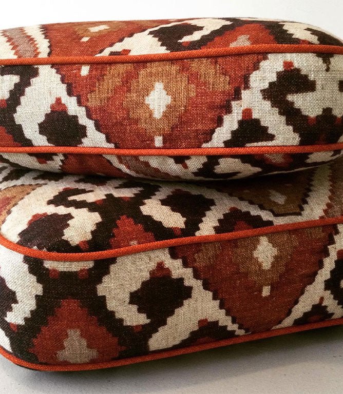 JF Kilim Fabric / Rust - Just Fabrics
