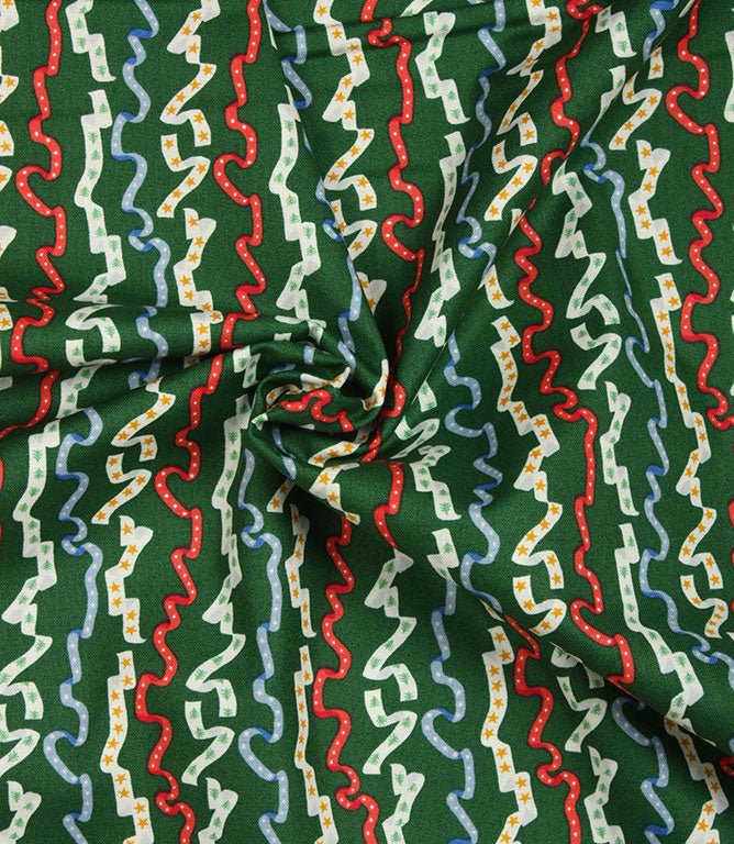 All Wrapped Up Fabric / Green - Just Fabrics