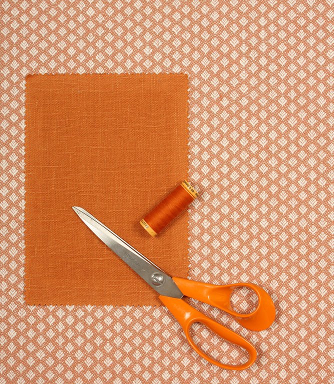 Woodley Fabric / Burnt Orange - Just Fabrics
