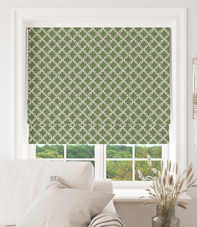 Hedgerow Tile Fabric / Sage - Just Fabrics