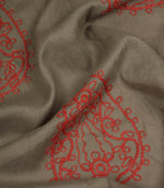 Kashmir Fabric / Linen / Red - Just Fabrics