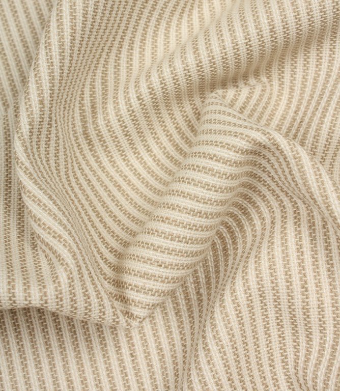 Highbury Stripe Fabric / Sand - Just Fabrics
