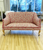 Saltram Floral Fabric / Red - Just Fabrics