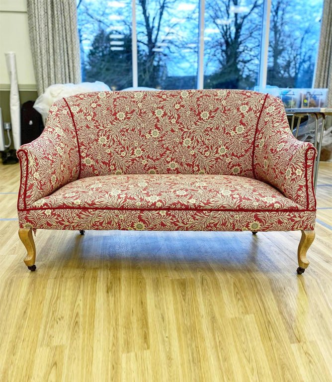 Saltram Floral Fabric / Red - Just Fabrics