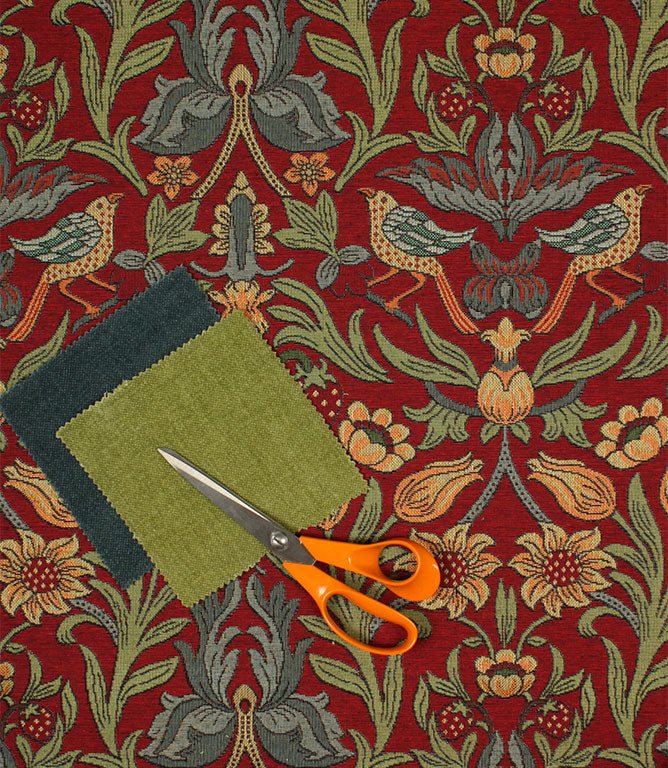 Ruskin Fabric / Mulberry - Just Fabrics