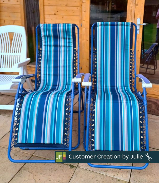 Weymouth Outdoor Fabric / Ocean - Just Fabrics