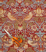 Strawberry Thief Tapestry Fabric / Wine - Just Fabrics