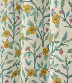 Yamuna Fabric / Teal Cream - Just Fabrics