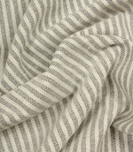 Sandbank Stripe Fabric / Anthracite - Just Fabrics