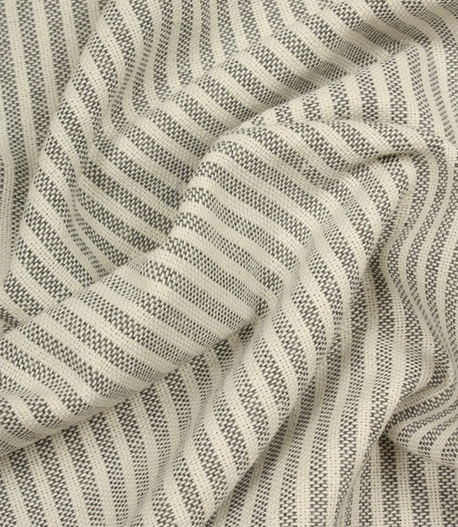 Sandbank Stripe Fabric / Anthracite - Just Fabrics