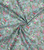 Prado De Flores Lomond Fabric / Primrose / Sky - Just Fabrics