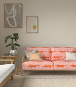 Midi Fox Fabric / Milkshake / Rose - Just Fabrics