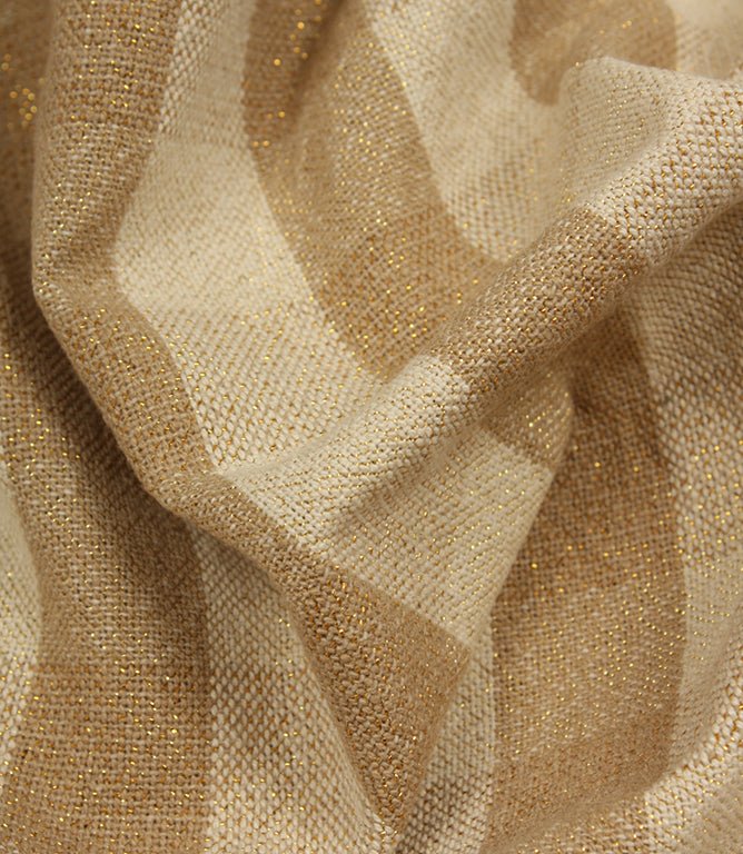 Aldsworth Check Glitz Fabric / Linen - Just Fabrics