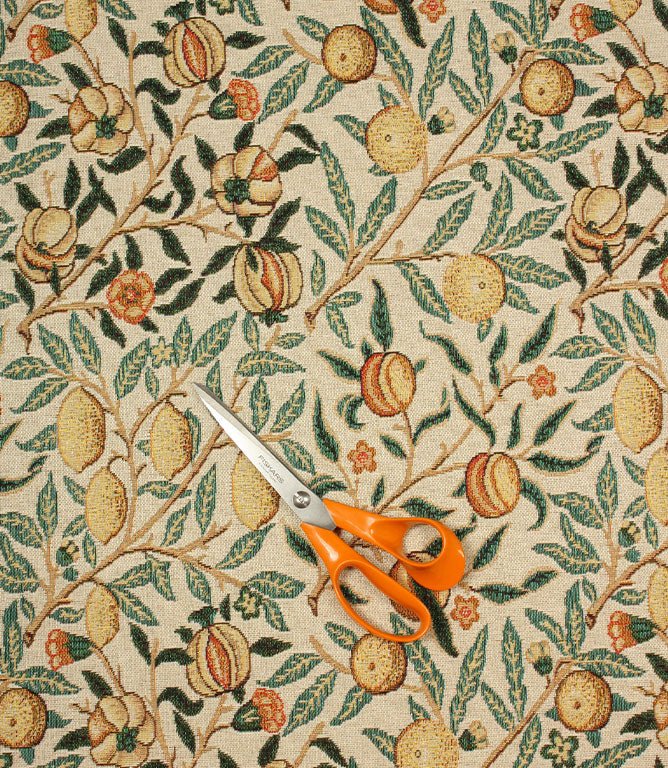 Pomegranate Tapestry Fabric / Natural - Just Fabrics