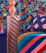 Sherbet Stripe Fabric / Lapis / Spinel / Aquamarine - Just Fabrics