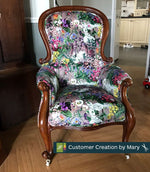 Flower Garden Velvet Fabric / Multi - Just Fabrics