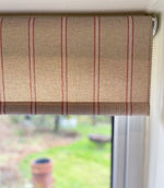 Linen Stripe Fabric / Red - Just Fabrics