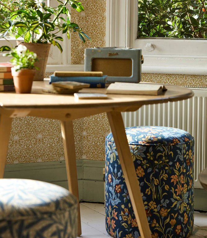 Flowers By May Fabric / Indigo - Just Fabrics