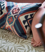 Dorothys Kilim Fabric / Barbed Berry / Indigo - Just Fabrics