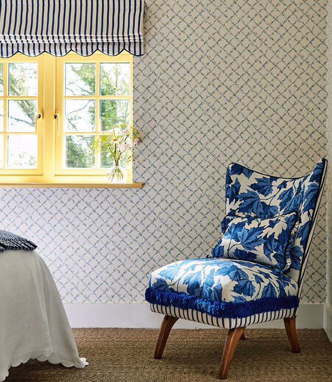 Dappled Leaf Fabric / Lapis - Just Fabrics