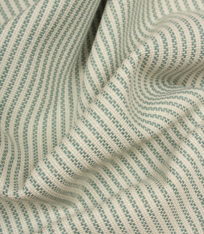 Highbury Stripe Fabric / Duck Egg - Just Fabrics
