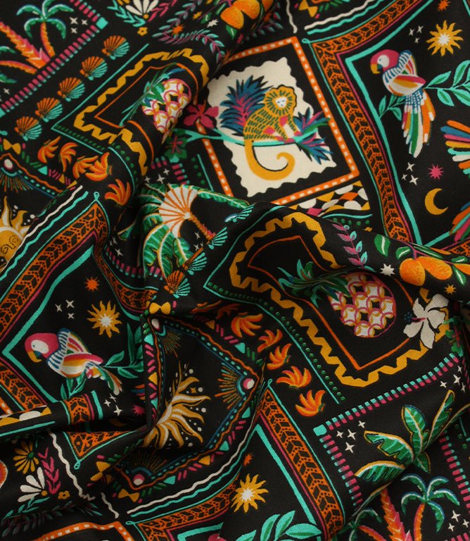 Zanara Fabric / Noir - Just Fabrics