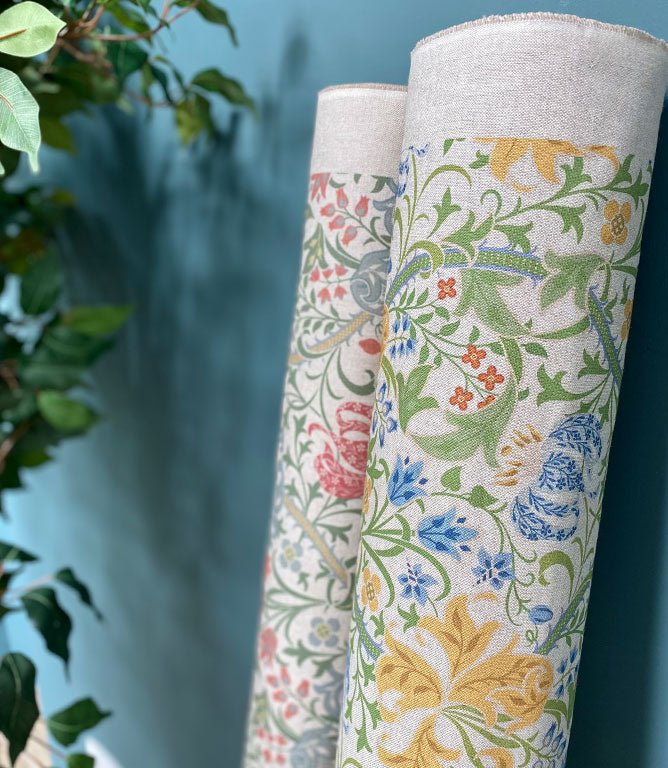 Snowshill Fabric / Yellow / Green / Blue - Just Fabrics