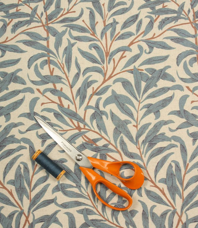 Boughs Wide Fabric / Indigo - Just Fabrics