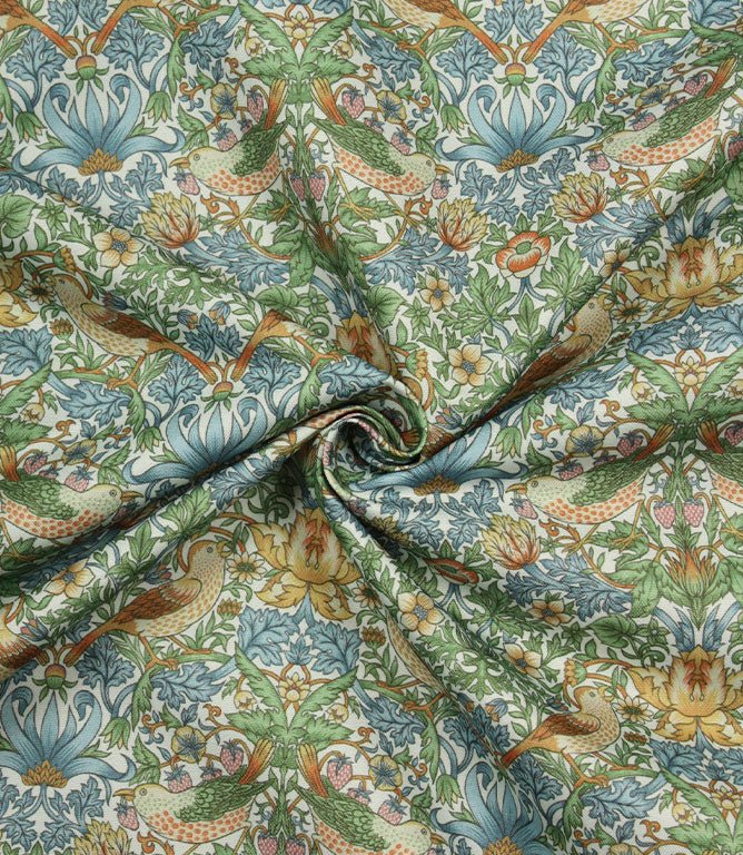 Strawberry Thief Outdoor Fabric / Blanc - Just Fabrics