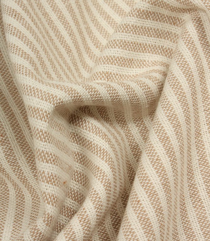 Sandbank Stripe Fabric / Taupe - Just Fabrics