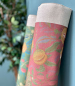 Fruit Meadow Linen Look Fabric / Red - Just Fabrics