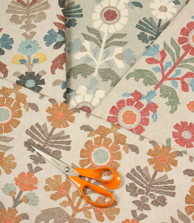 Meadow Blooms Fabric / Sage - Just Fabrics