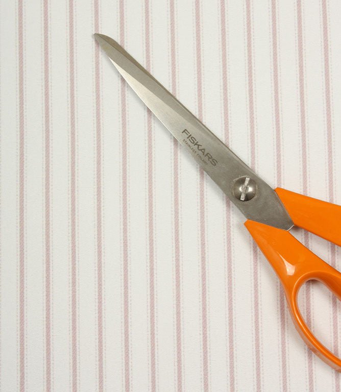 JF Ticking Blackout Lining Fabric / Blush - Just Fabrics