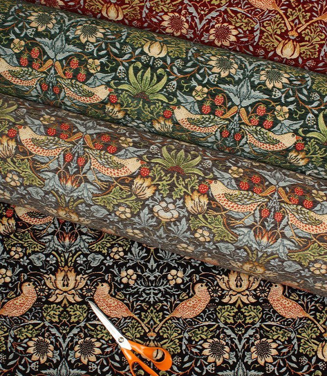 Strawberry Thief Chenille Tapestry Fabric / Tempest - Just Fabrics