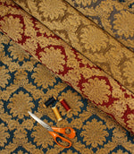 Versailles Damask Fabric / Blue - Just Fabrics