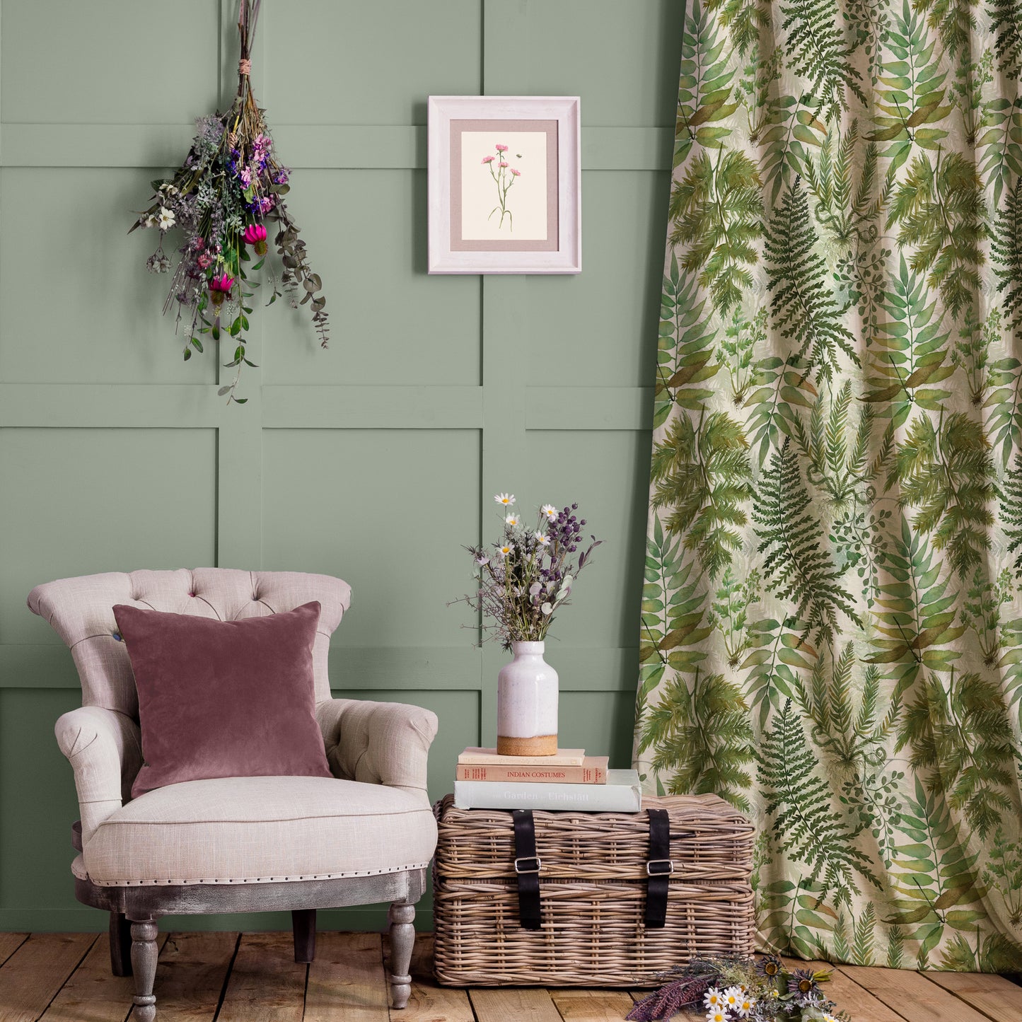 Elowen Fabric / Linen - Just Fabrics