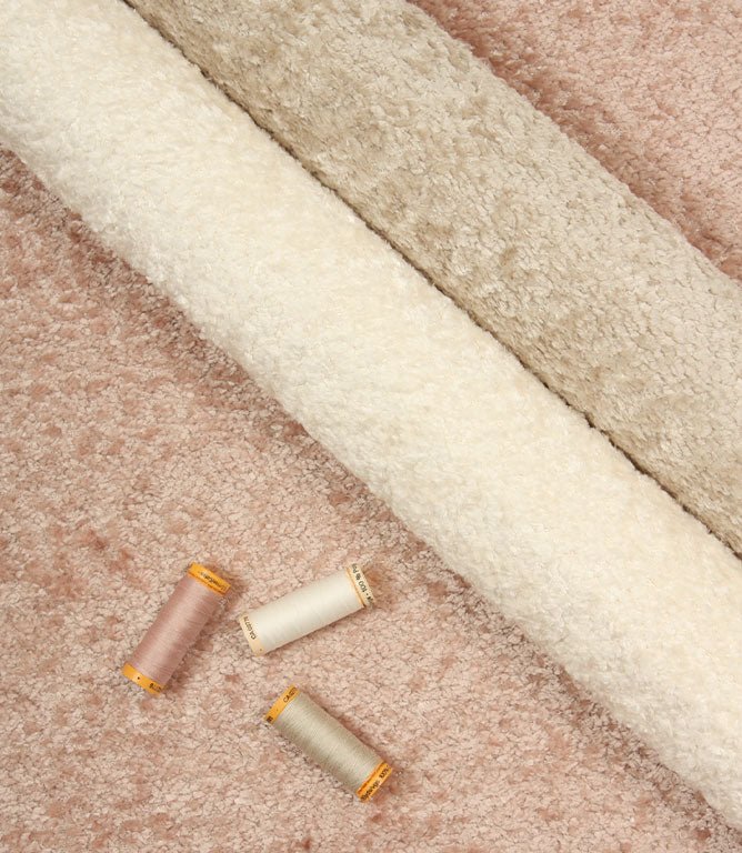 Chalet Boucle FR Fabric / Blush - Just Fabrics