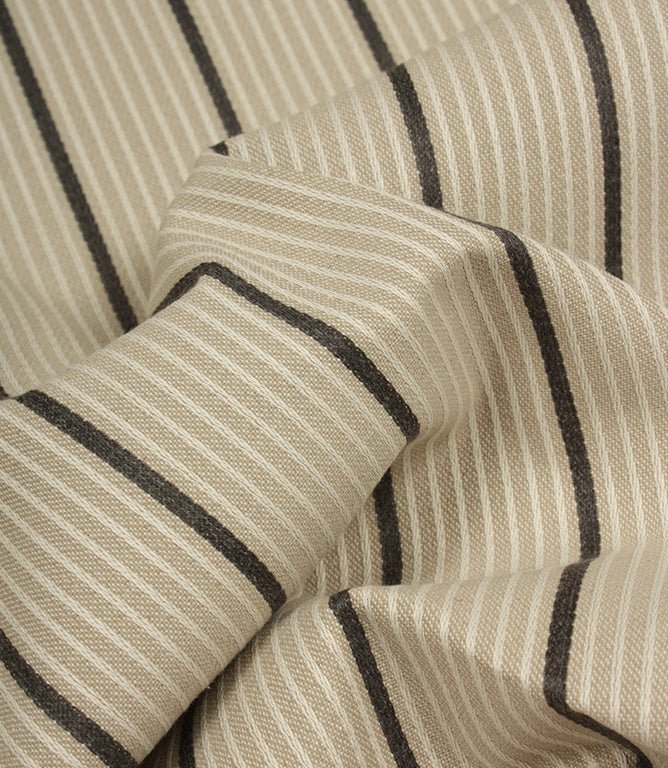 Baltimore Stripe FR Fabric / Stone / Navy - Just Fabrics