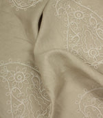 Kashmir Fabric / Grey / Ivory - Just Fabrics