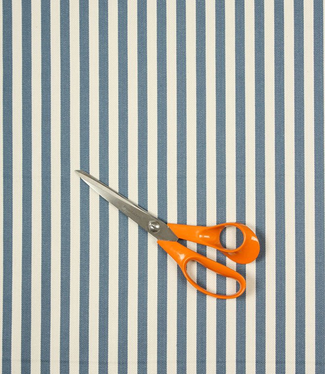 Cotswold Ticking Fabric / Blue - Just Fabrics